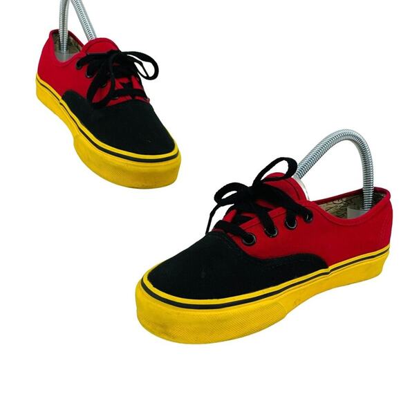 Vans x Disney Unisex Mickey Red Black Yellow Sneakers Shoes Size M 5 W 6.5 - Picture 9 of 10